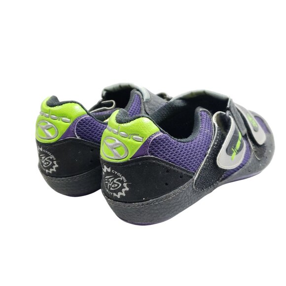 Diadora Cyclist Shoes Men's Size 6.5 Black Purple Mesh with Cleats - Picture 5 of 10
